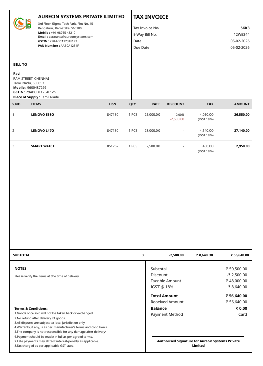 Simple Invoice Template